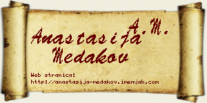 Anastasija Medakov vizit kartica